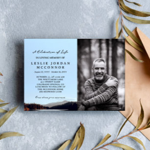 Invitation Calm Lake Life Celebration Your Photo