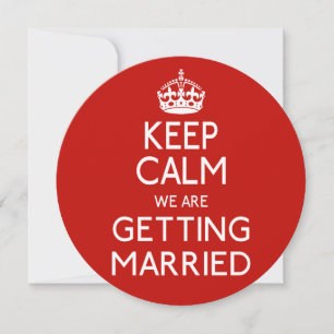 Invitation Calme Nous Nous Marions - Mariage