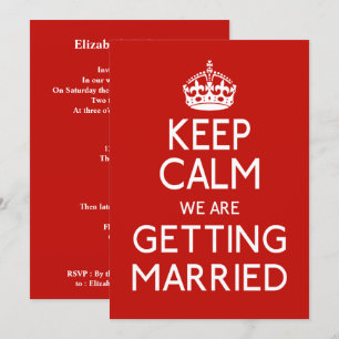 Invitation Calme Nous Nous Marions - Mariage