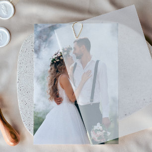 Invitation Calque de photo personnalisé pour mariage sur véli