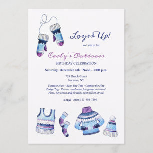 Invitation Calque Pour Jouer En Plein Air Fête Anniversaire