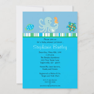 Invitation Calypso 5x7 Sea Creats