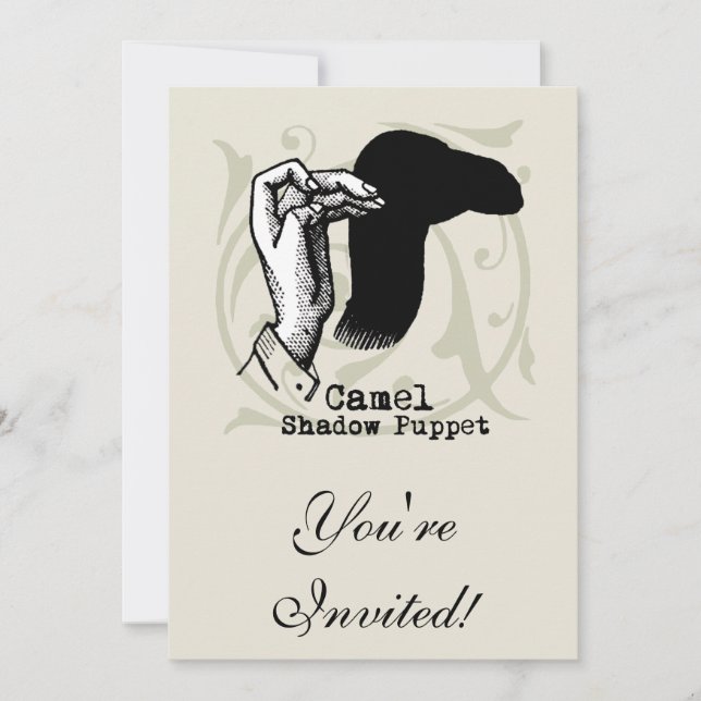Invitation Camel Hand Puppet Shadow Games (Devant)