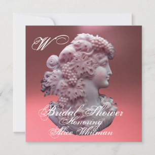 INVITATION CAMEO ANTIQUE, FÊTE DES MARIÉES DAME ET RAISONS