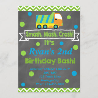 Invitation Camion à ordures