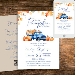 Invitation Camion Bleu & Petite Citrouille sur le Code QR du