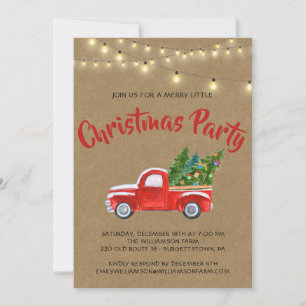 Invitation Camion de Noël Une fête de Noël peu joyeuse