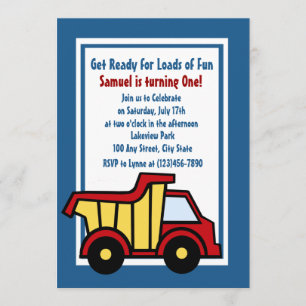 Invitation Camion de vidage de construction
