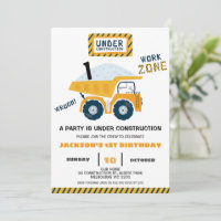 Camion de zone de travail en construction Annivers