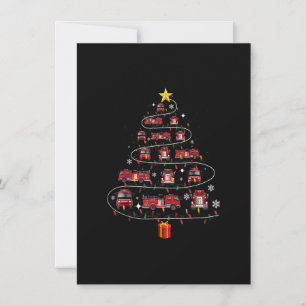 Invitation Camion Pompier Arbre de Noël pompier Funny Xma
