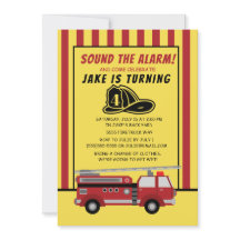 Camion rouge jaune rayures enfant anniversaire