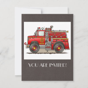 Invitation Camion Secourt de pompiers