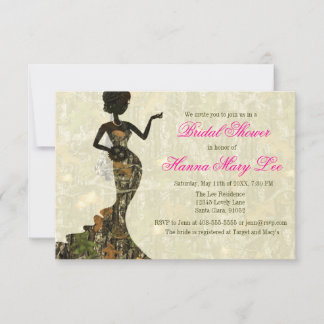 Invitation Camo Elegant Bridal Shower