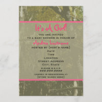 Camouflage et Baby shower rose