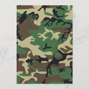 Invitation Camouflage militaire