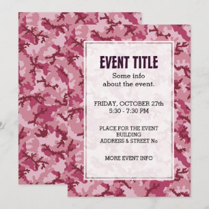 Invitation Camouflage rose