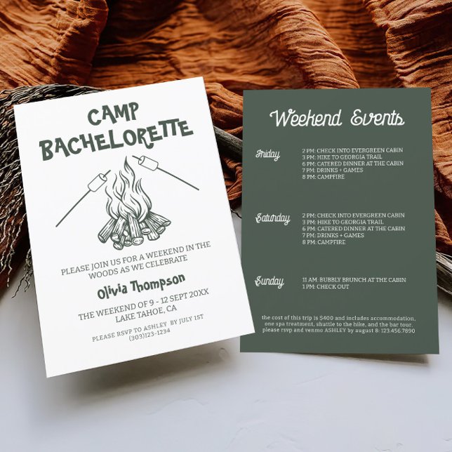 Invitation Camp Bachelorette (Créateur téléchargé)