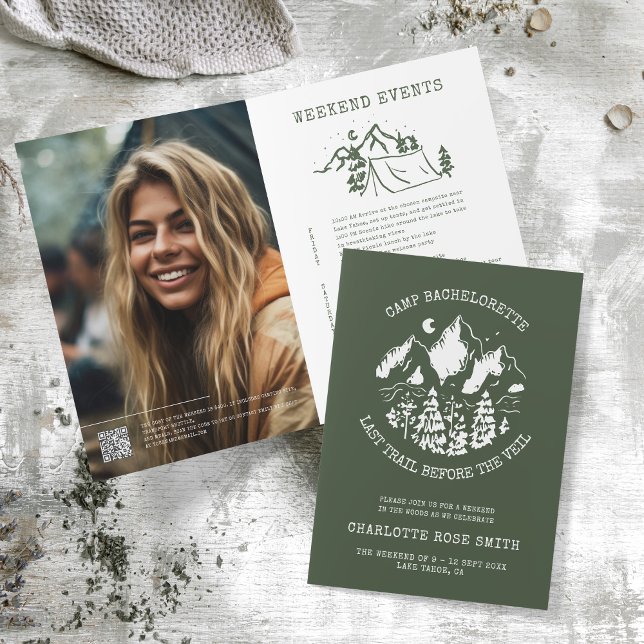 Invitation Camp Bachelorette Moderne Russe Bachelorette Party (Créateur téléchargé)