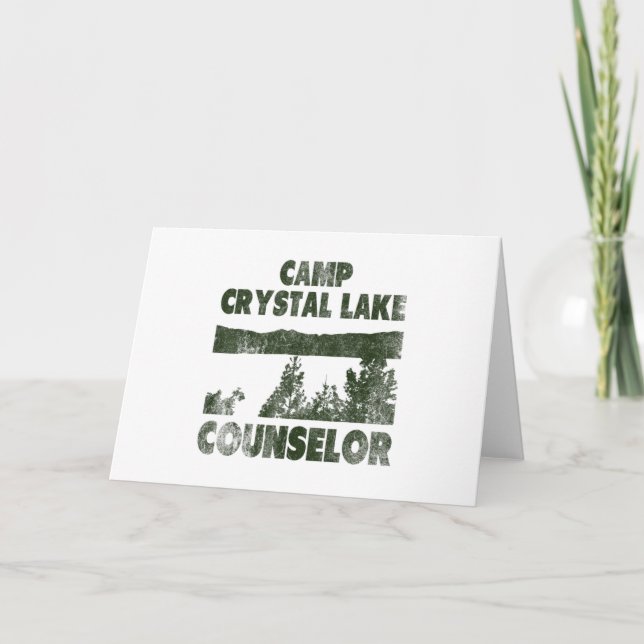 Invitation Camp Crystal Lake Counselor Halloween humorous (Devant)