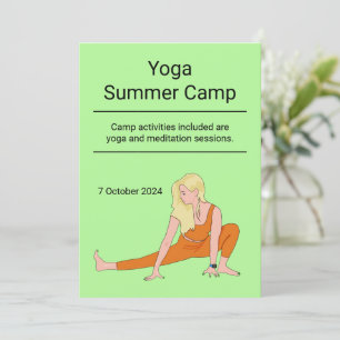 Invitation Camp de retraite de classe de santé de yoga person