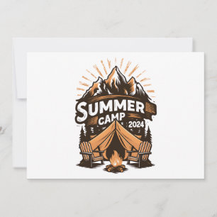 Invitation Camp d'été 2024 Correspondance de vacances de camp