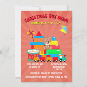 Invitation Campagne de jouets de Noël Famille ou Entreprise d