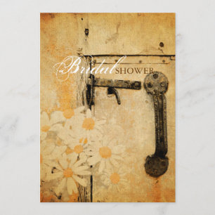 Invitation campagne rustique marguerite d'été douche nuptiale
