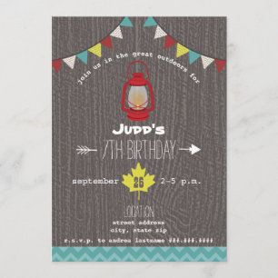 Invitation Campement de la lanterne rouge en plein air Annive