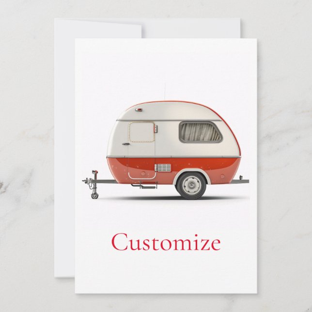 Invitation Camper Teardrop Classic Retro Thunder_Cove (Devant)