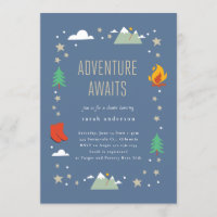 Camping Adventure Attend Boy Baby shower