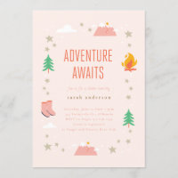 Camping Adventure Attend Girl Baby shower