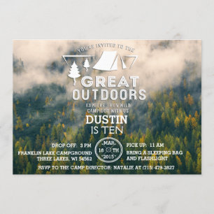 Invitation Camping en plein air