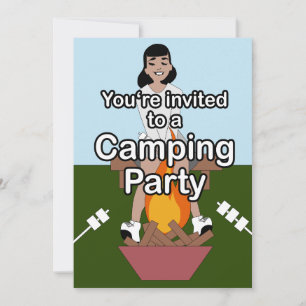 Invitation Camping Marshmallow & Campfire