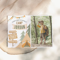 Camping Outdoor Adventure Boy Anniversaire Photo