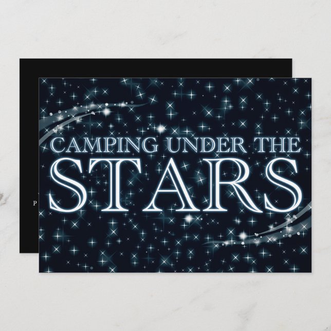 Invitation Camping sous les étoiles (Devant / Derrière)