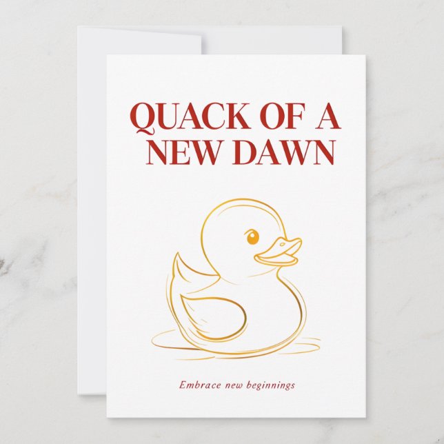 Invitation Canard d'une nouvelle aube - Soleil personnel nouv (Devant)