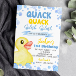 Invitation Canard en caoutchouc Un 1er anniversaire Invitatio
