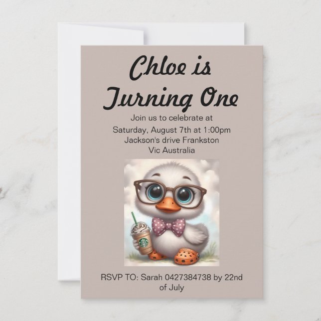 Invitation Canard frappe en crocs (Devant)