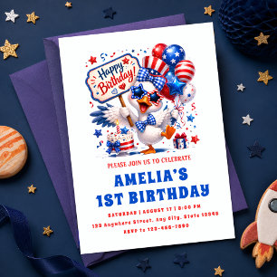 Invitation Canard Patriotique 1er Anniversaire