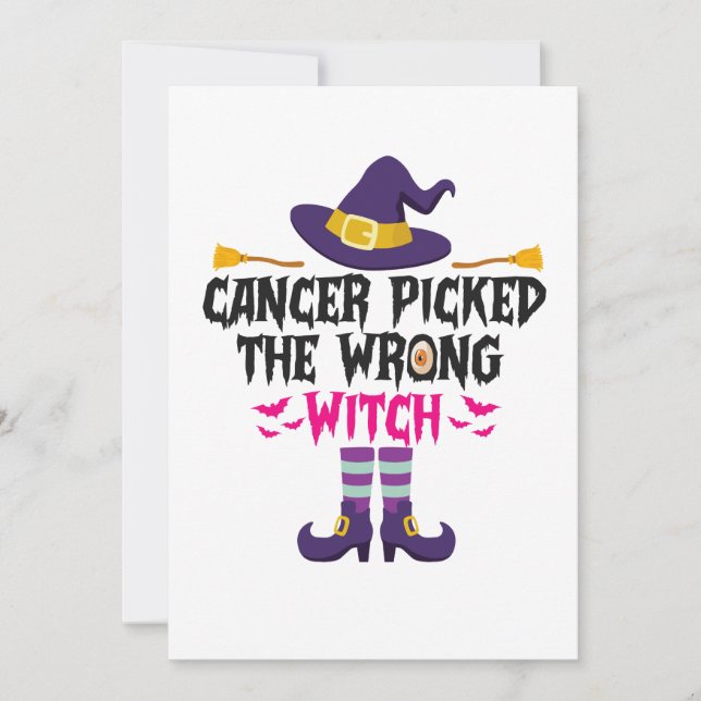 Invitation Cancer A Choisi La Mauvaise Sorcière Drôle Cadeau  (Devant)
