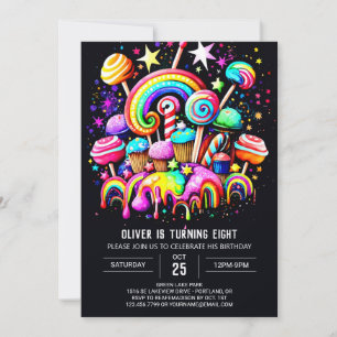 Invitation Candy Bohemian Custom Anniversaire