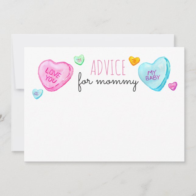 Invitation Candy coeur Valentines Jour conseil pour maman car (Devant)