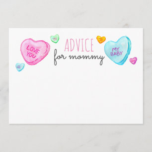Invitation Candy coeur Valentines Jour conseil pour maman car