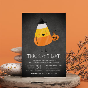 Invitation Candy Corn Trick ou Treat Halloween Party