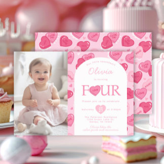 Invitation Candy fête d'anniversaire de la Saint-Valentin