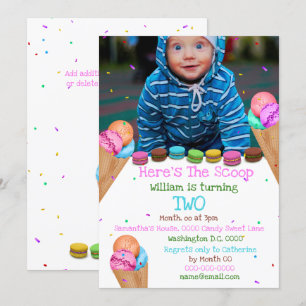 Invitation Candy glaces photo N'IMPORTE QUELLE FÊTE D'ÂGE