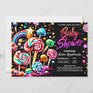 Invitation Candy Sweet Wonderland Baby shower