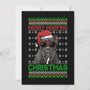 Invitation Cane Corso Chien drôle Merry Woofing Noël