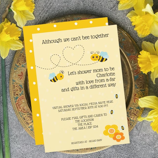 Invitation Cant Be Together Baby shower by Mail (Créateur téléchargé)