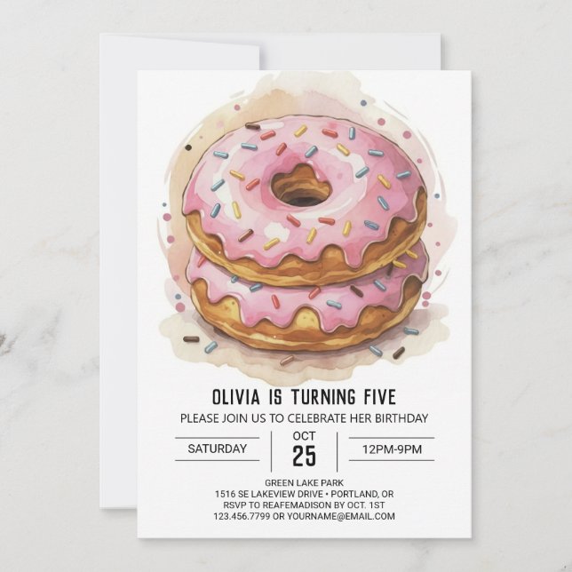 Invitation Canyland Sweets Donuts Anniversaire (Devant)